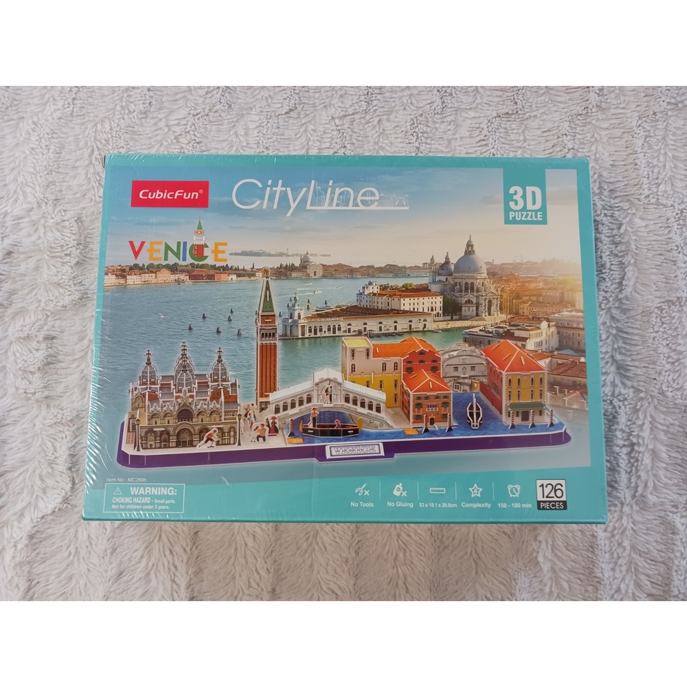 BRAND NEW SEALED CubicFun Puzzles Venice City Line 3D Puzzle -  126 Pieces